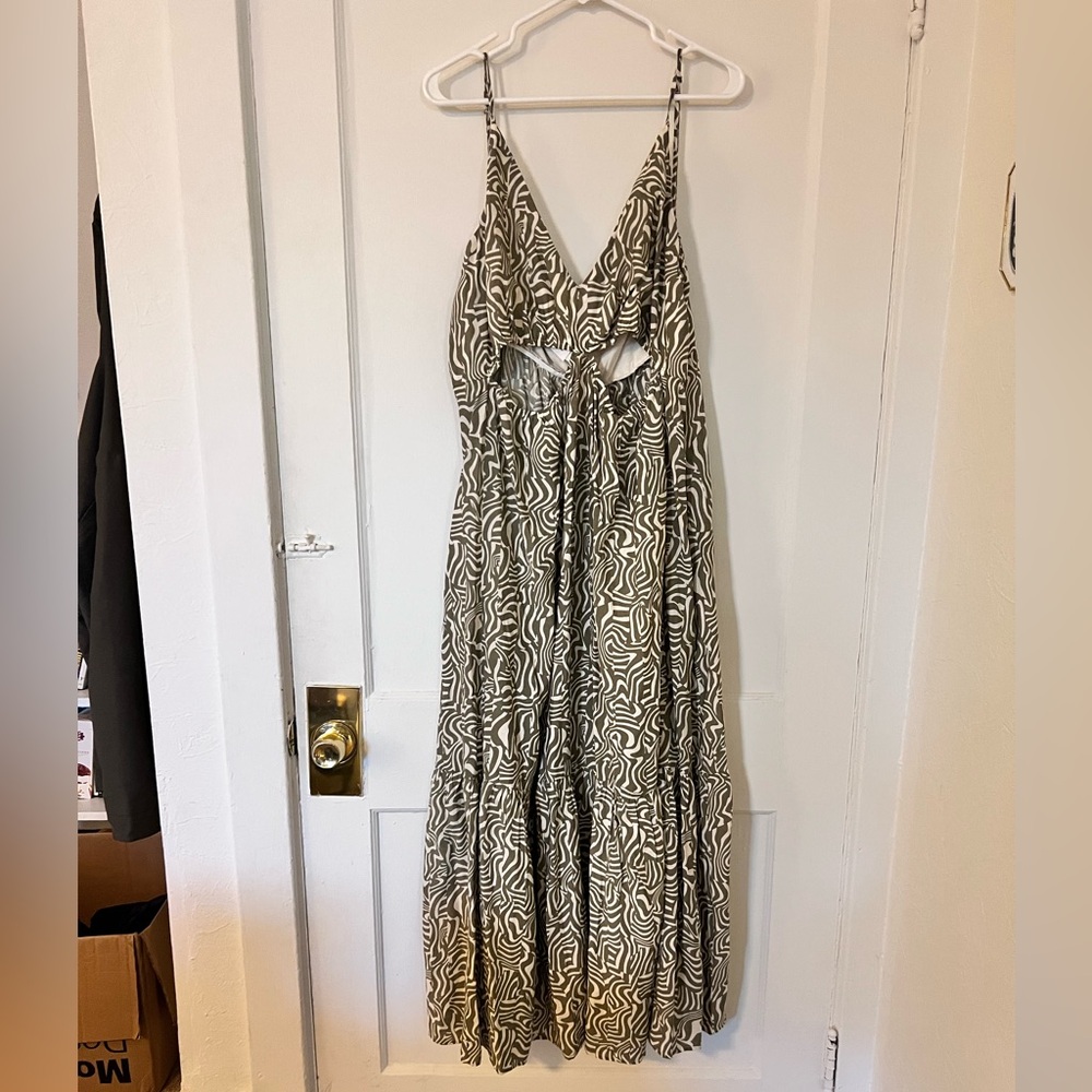 ABERCROMBIE Plunge Cutout Maxi Dress NWT
